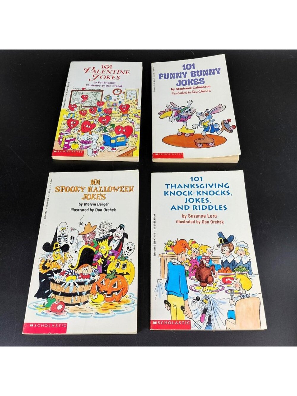 Vintage 101 Holiday Jokes Books Scholastic Lot 4 Kids Brigandi Calmenson 1990s